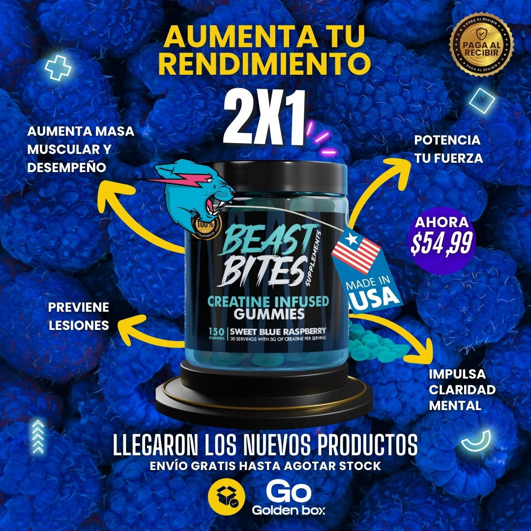 Gomitas de Creatina 2X1 - Beast bites ⚡️