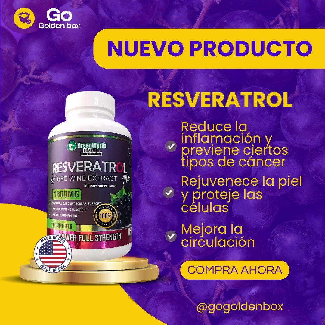 Resveratrol - Fórmula Antienvejecimiento 🍇